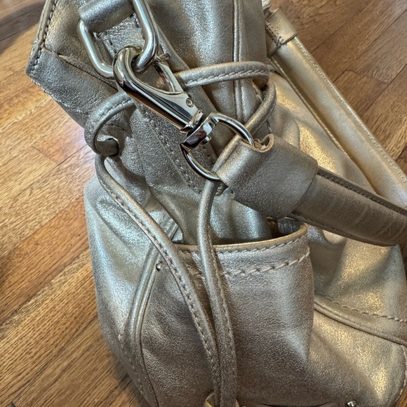 Cole Haan Leather Drawstring Bucket Bag. Never used. Excellent Condition. - Picture 4 of 14